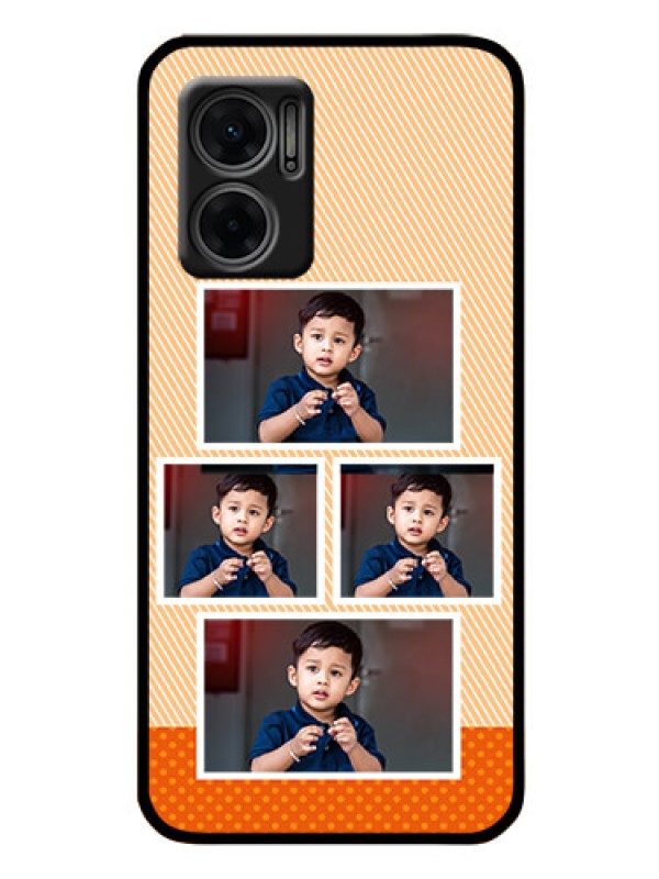 Custom Xiaomi Redmi 11 Prime 5G Photo Printing on Glass Case - Bulk Photos Upload Design