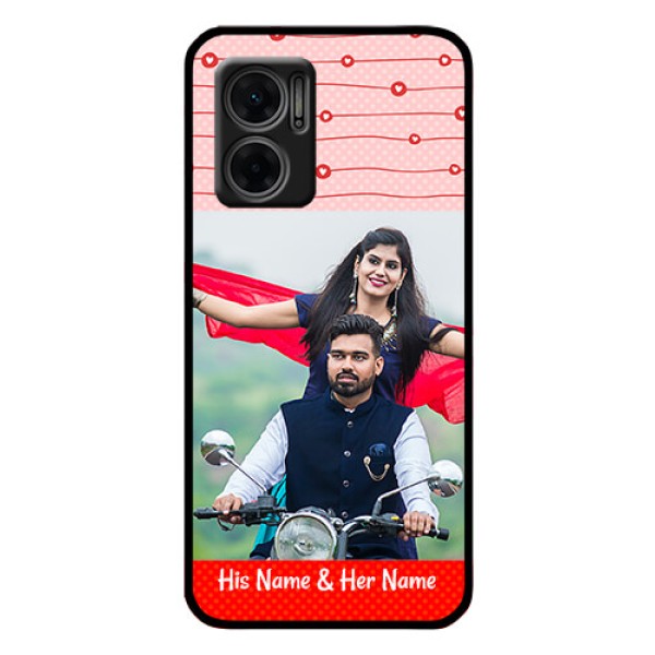 Xiaomi Redmi 11 Prime 5G Personalized Glass Phone Case - Red Pattern Case Design Xiaomi Redmi 11 Prime 5G Personalized Glass Phone Case - Red Pattern Case Design
