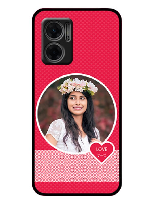 Custom Xiaomi Redmi 11 Prime 5G Personalised Glass Phone Case - Pink Pattern Design