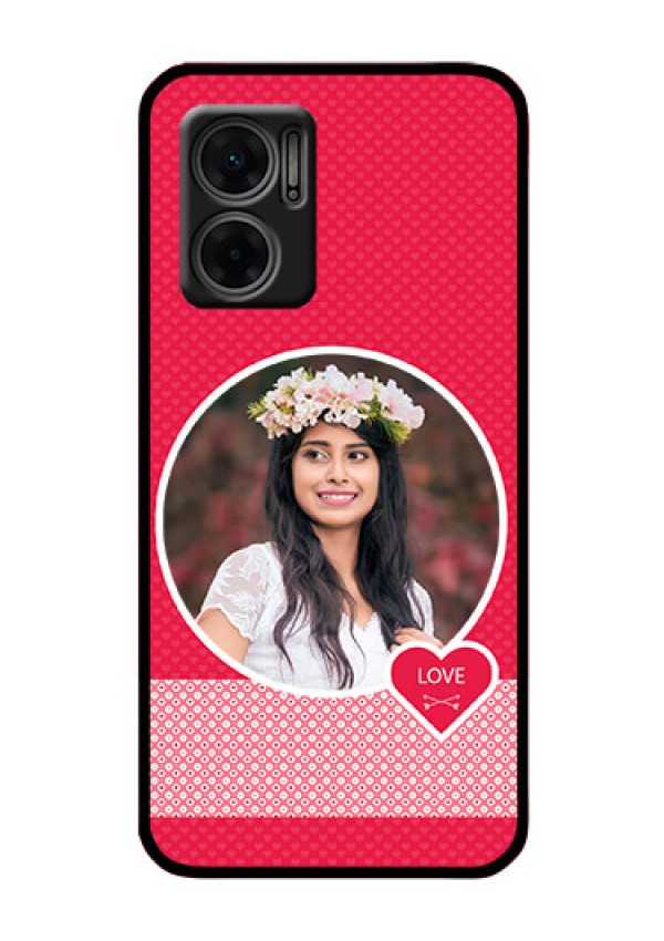Xiaomi Redmi 11 Prime 5G Personalised Glass Phone Case - Pink Pattern Design