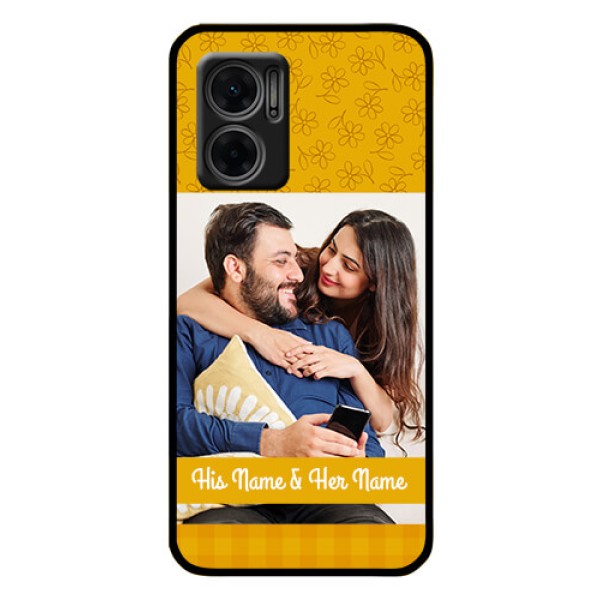Xiaomi Redmi 11 Prime 5G Custom Glass Mobile Case - Yellow Floral Design Xiaomi Redmi 11 Prime 5G Custom Glass Mobile Case - Yellow Floral Design