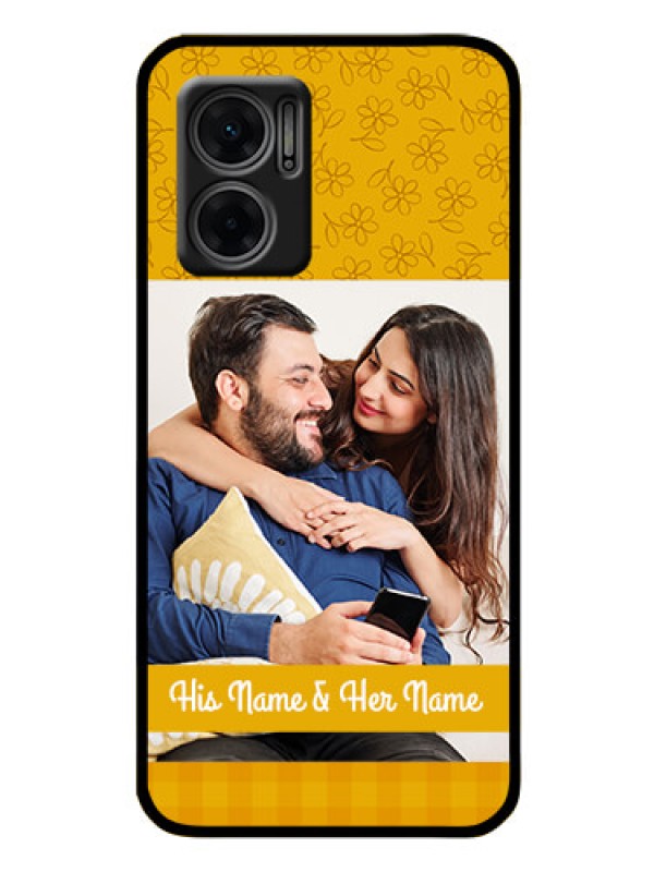 Custom Xiaomi Redmi 11 Prime 5G Custom Glass Mobile Case - Yellow Floral Design