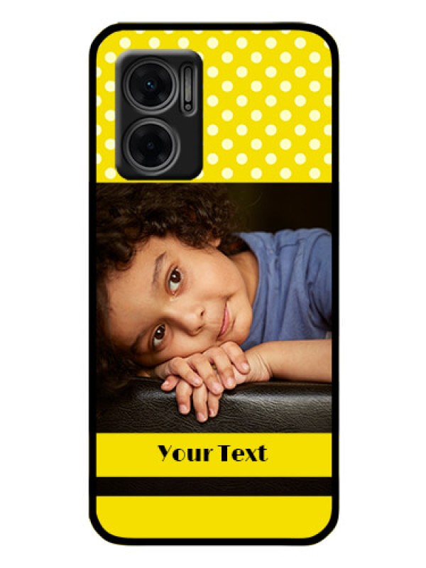Custom Xiaomi Redmi 11 Prime 5G Custom Glass Phone Case - Bright Yellow Case Design