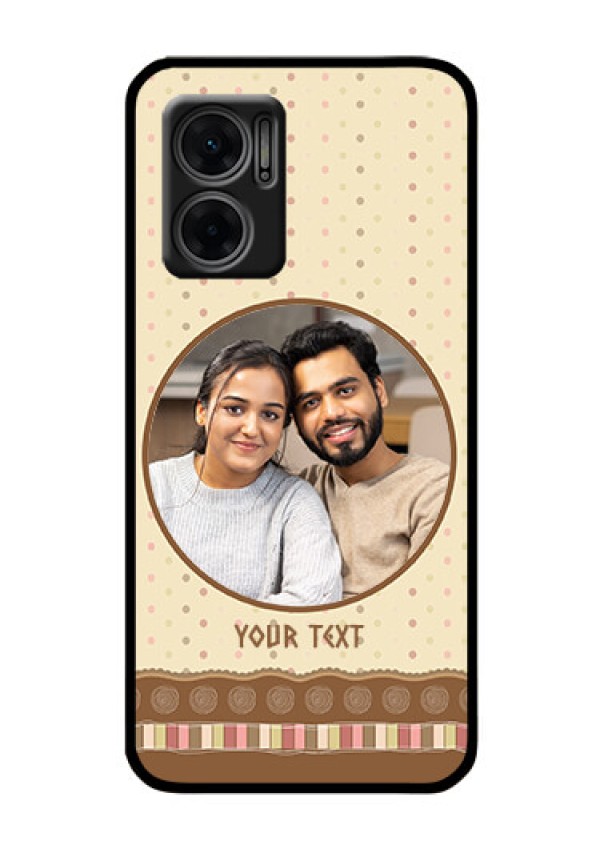 Xiaomi Redmi 11 Prime 5G Custom Glass Mobile Case - Brown Dotted Mobile Case Design