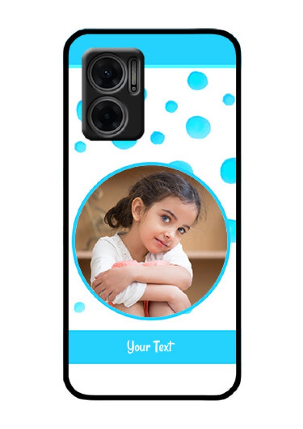 Xiaomi Redmi 11 Prime 5G Photo Printing on Glass Case - Blue Bubbles Pattern Design