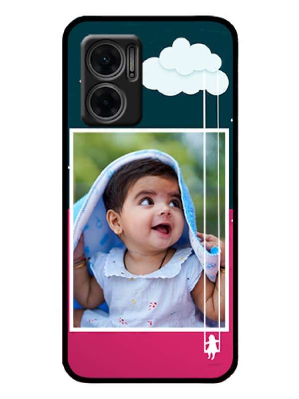 Custom Xiaomi Redmi 11 Prime 5G Custom Glass Phone Case - Cute Girl with Cloud Design