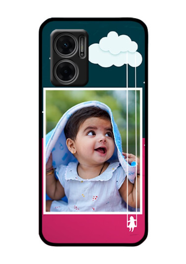 Xiaomi Redmi 11 Prime 5G Custom Glass Phone Case - Cute Girl with Cloud Design