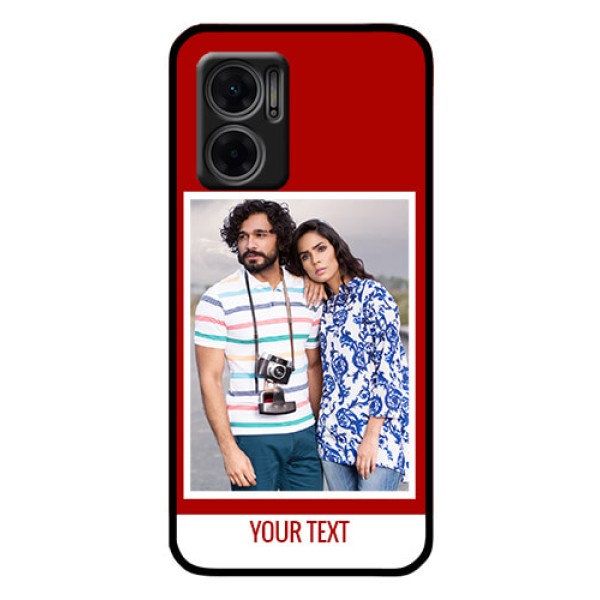 Xiaomi Redmi 11 Prime 5G Personalized Glass Phone Case - Simple Red Color Design Xiaomi Redmi 11 Prime 5G Personalized Glass Phone Case - Simple Red Color Design
