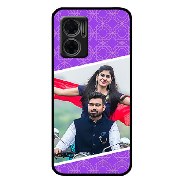 Xiaomi Redmi 11 Prime 5G Custom Glass Phone Case - Violet Pattern Design