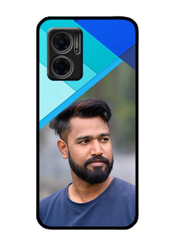Xiaomi Redmi 11 Prime 5G Custom Glass Phone Case - Blue Pattern Design