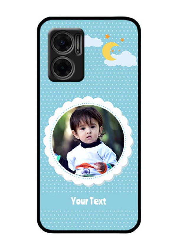 Xiaomi Redmi 11 Prime 5G Personalised Glass Phone Case - Violet Pattern Design