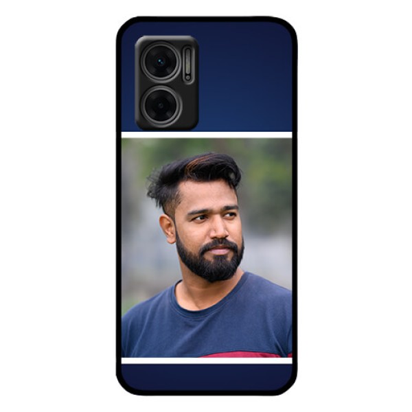 Xiaomi Redmi 11 Prime 5G Personalized Glass Phone Case - Simple Royal Blue Design Xiaomi Redmi 11 Prime 5G Personalized Glass Phone Case - Simple Royal Blue Design