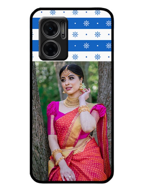 Custom Xiaomi Redmi 11 Prime 5G Photo Printing on Glass Case - Snow Pattern Design