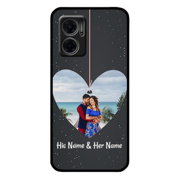 Xiaomi Redmi 11 Prime 5G Custom Glass Phone Case - Hanging Heart Design