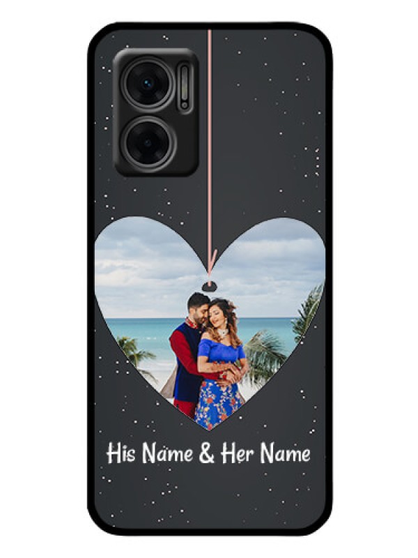 Custom Xiaomi Redmi 11 Prime 5G Custom Glass Phone Case - Hanging Heart Design