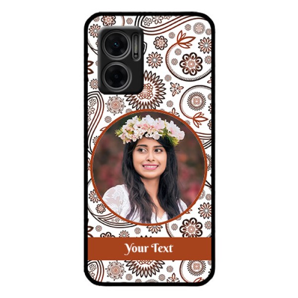 Xiaomi Redmi 11 Prime 5G Custom Glass Mobile Case - Abstract Flower Design Xiaomi Redmi 11 Prime 5G Custom Glass Mobile Case - Abstract Flower Design