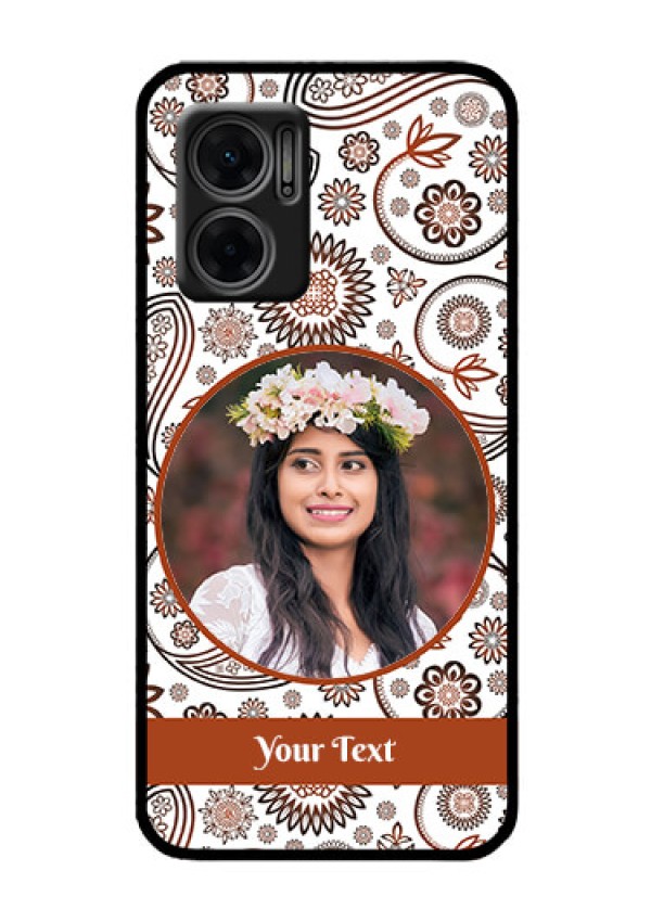 Xiaomi Redmi 11 Prime 5G Custom Glass Mobile Case - Abstract Flower Design