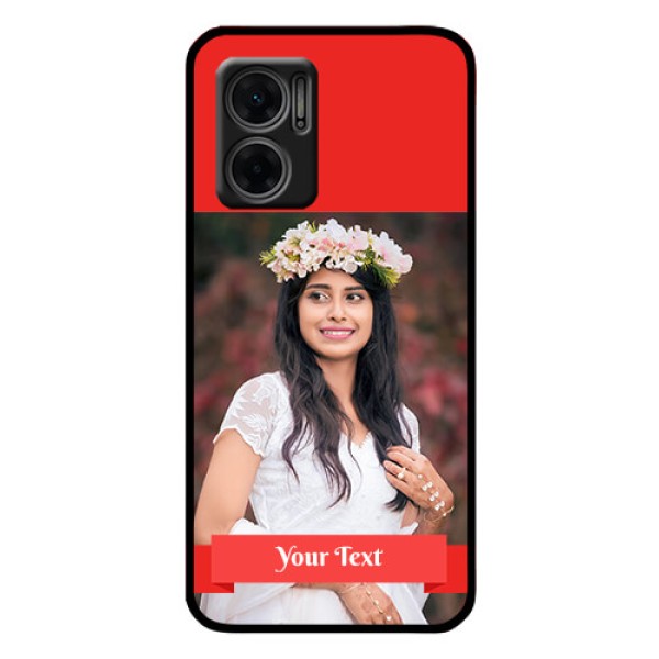 Xiaomi Redmi 11 Prime 5G Custom Glass Phone Case - Simple Red Color Design Xiaomi Redmi 11 Prime 5G Custom Glass Phone Case - Simple Red Color Design