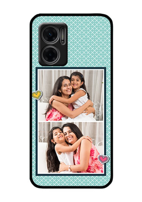 Xiaomi Redmi 11 Prime 5G Custom Glass Phone Case - 2 Image Holder with Pattern Design