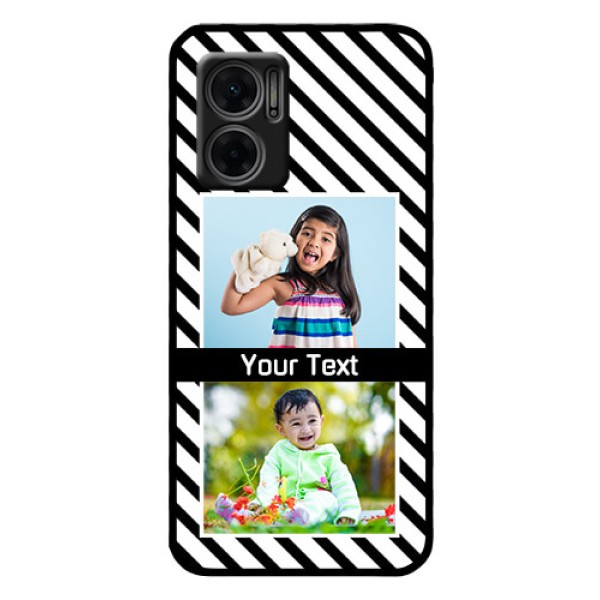 Xiaomi Redmi 11 Prime 5G Photo Printing on Glass Case - Black And White Stripes Design Xiaomi Redmi 11 Prime 5G Photo Printing on Glass Case - Black And White Stripes Design