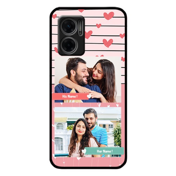 Xiaomi Redmi 11 Prime 5G Custom Glass Mobile Case - Photo with Heart Design Xiaomi Redmi 11 Prime 5G Custom Glass Mobile Case - Photo with Heart Design