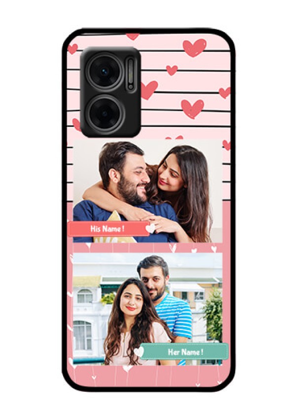 Xiaomi Redmi 11 Prime 5G Custom Glass Mobile Case - Photo with Heart Design