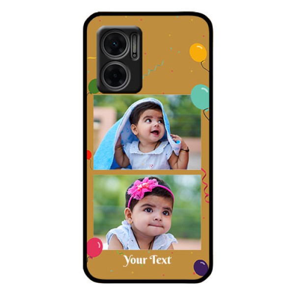 Xiaomi Redmi 11 Prime 5G Personalized Glass Phone Case - Image Holder with Birthday Celebrations Design Xiaomi Redmi 11 Prime 5G Personalized Glass Phone Case - Image Holder with Birthday Celebrations Design