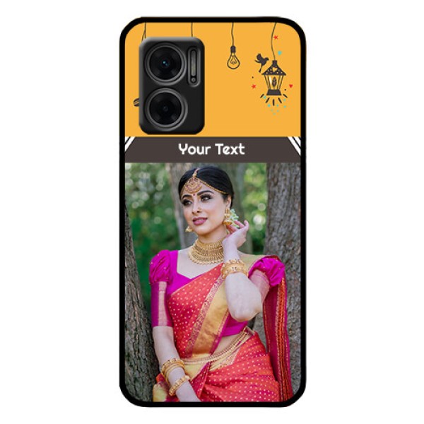 Xiaomi Redmi 11 Prime 5G Custom Glass Mobile Case - with Family Picture and Icons Xiaomi Redmi 11 Prime 5G Custom Glass Mobile Case - with Family Picture and Icons