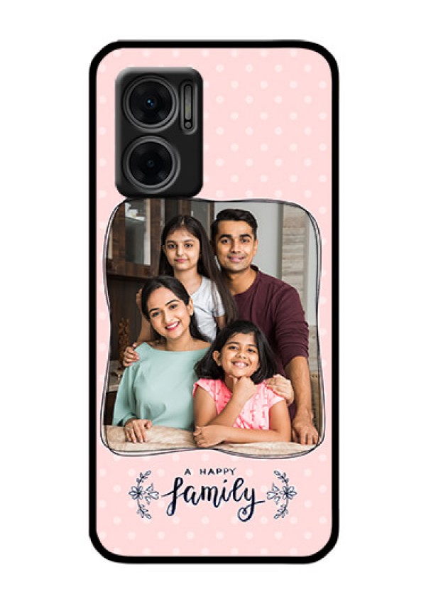 Xiaomi Redmi 11 Prime 5G Custom Glass Phone Case - Family with Dots Design