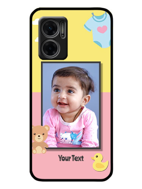 Custom Xiaomi Redmi 11 Prime 5G Photo Printing on Glass Case - Kids 2 Color Design