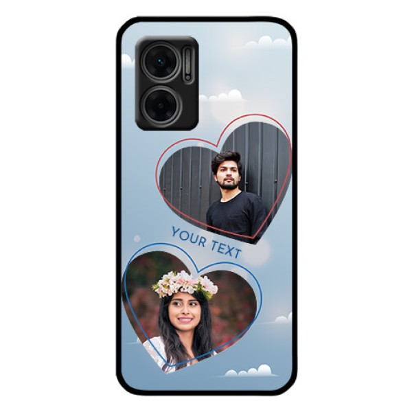 Xiaomi Redmi 11 Prime 5G Custom Glass Mobile Case - Blue Color Couple Design