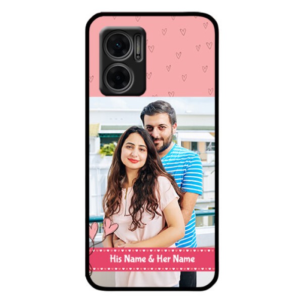 Xiaomi Redmi 11 Prime 5G Personalized Glass Phone Case - Love Design Peach Color Xiaomi Redmi 11 Prime 5G Personalized Glass Phone Case - Love Design Peach Color