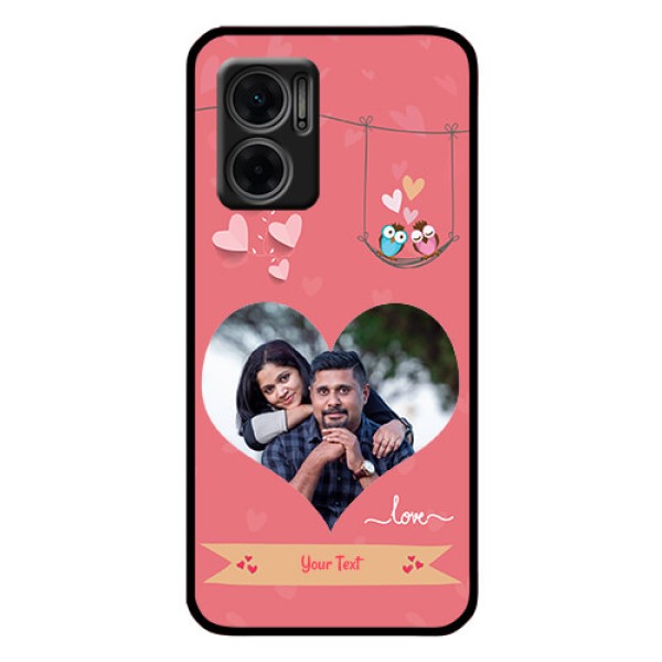 Xiaomi Redmi 11 Prime 5G Personalized Glass Phone Case - Peach Color Love Design Xiaomi Redmi 11 Prime 5G Personalized Glass Phone Case - Peach Color Love Design