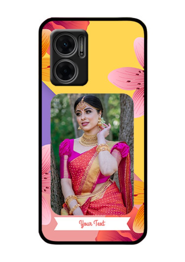 Xiaomi Redmi 11 Prime 5G Custom Glass Mobile Case - 3 Image With Vintage Floral Design