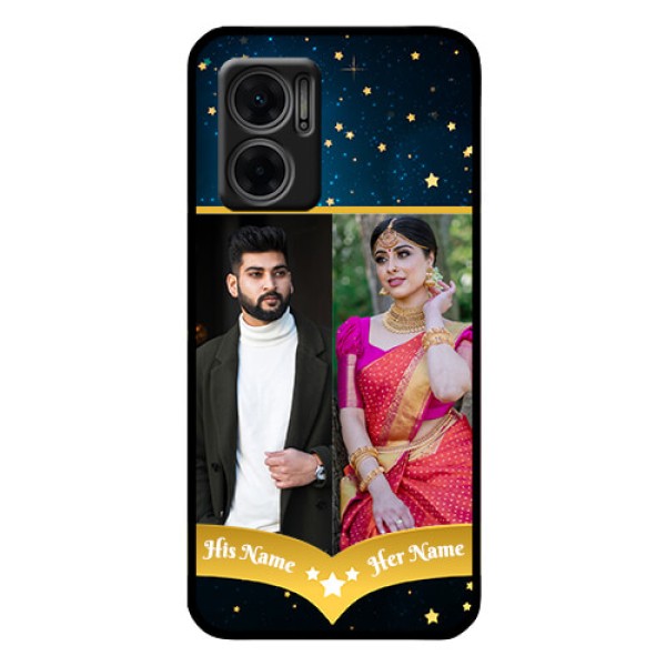 Xiaomi Redmi 11 Prime 5G Custom Glass Phone Case - Galaxy Stars Backdrop Design