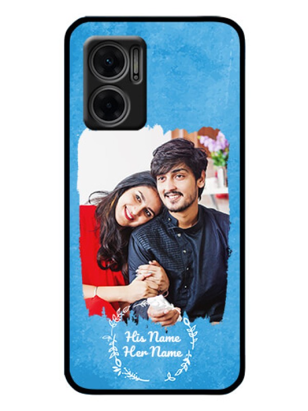 Custom Redmi11 Prime 5G Custom Glass Phone Case - Blue Color Vintage Design