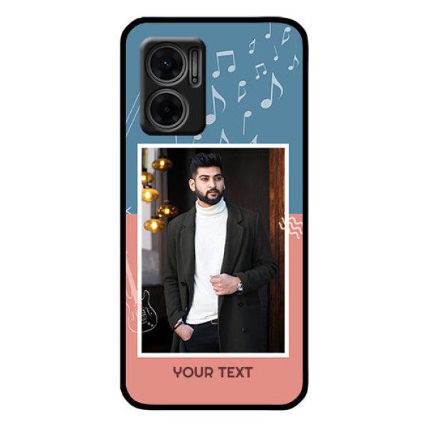 Xiaomi Redmi 11 Prime 5G Photo Printing on Glass Case - with Color Musical Note Design Xiaomi Redmi 11 Prime 5G Photo Printing on Glass Case - with Color Musical Note Design