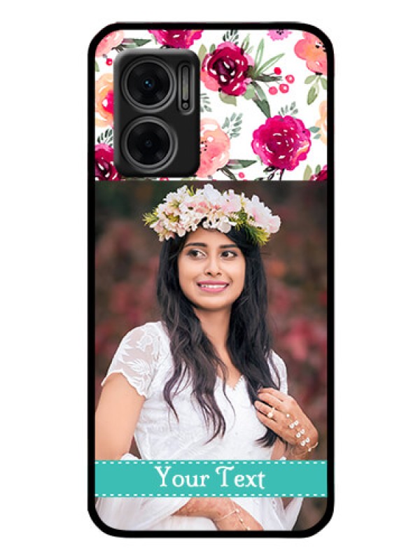 Custom Xiaomi Redmi 11 Prime 5G Custom Glass Phone Case - Watercolor Floral Design