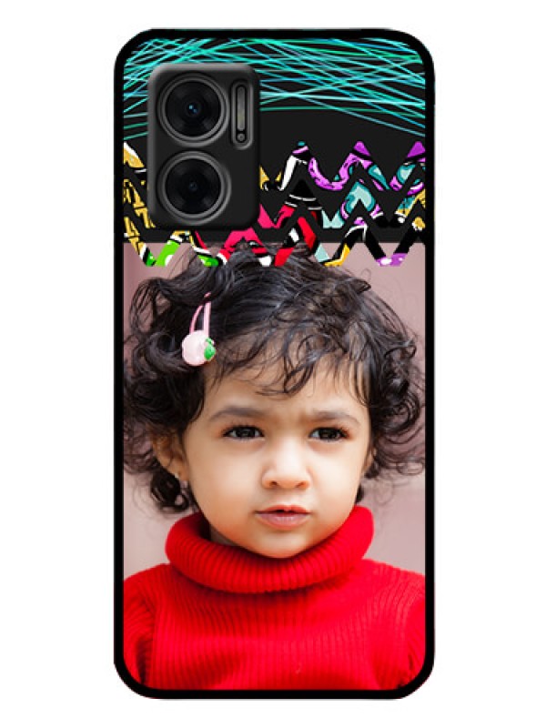 Custom Xiaomi Redmi 11 Prime 5G Personalized Glass Phone Case - Neon Abstract Design