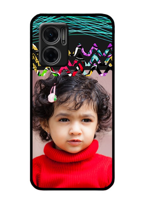 Xiaomi Redmi 11 Prime 5G Personalized Glass Phone Case - Neon Abstract Design
