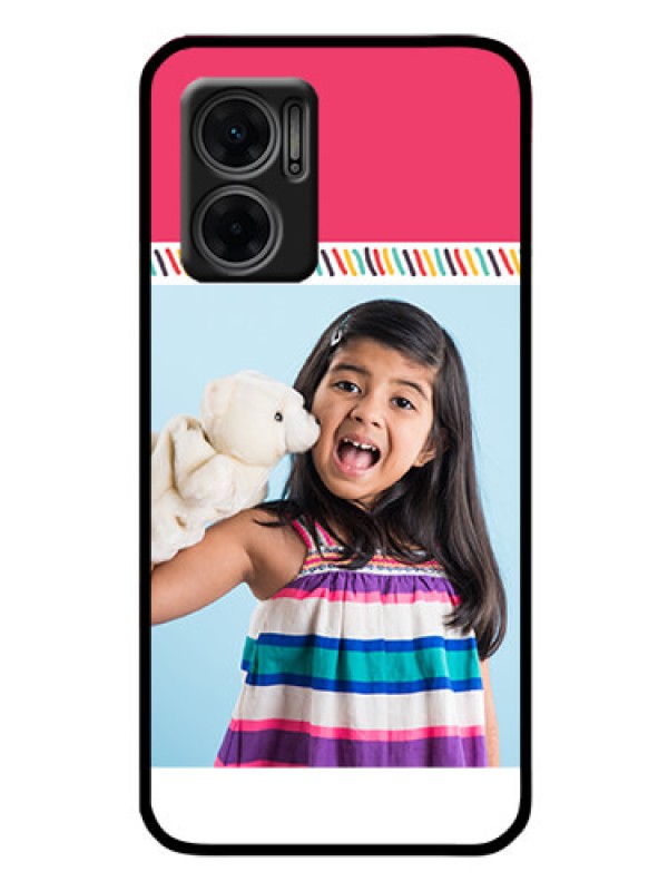 Custom Xiaomi Redmi 11 Prime 5G Personalized Glass Phone Case - Line art design