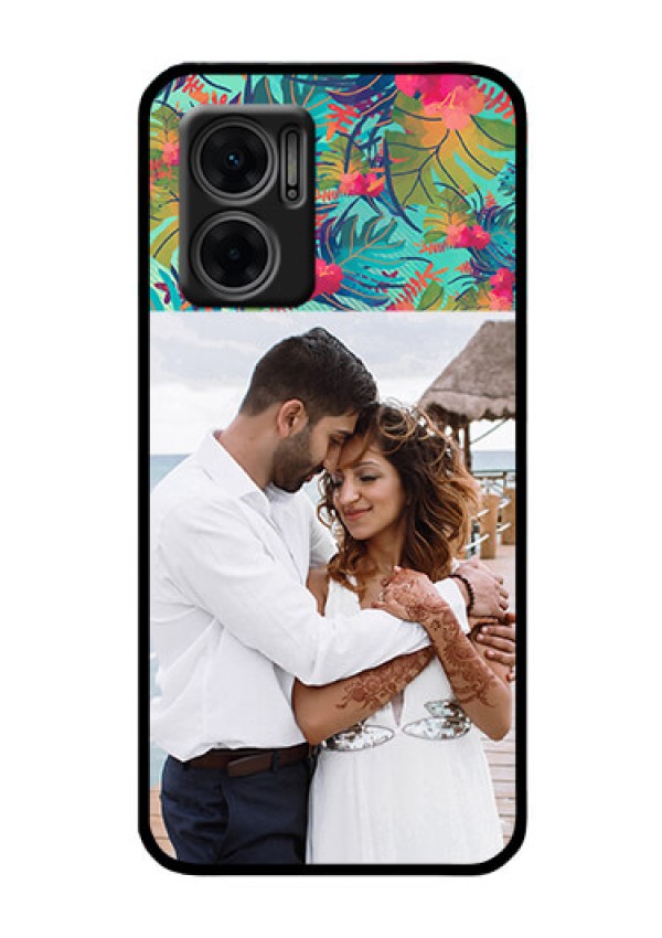 Xiaomi Redmi 11 Prime 5G Photo Printing on Glass Case - Watercolor Floral Design