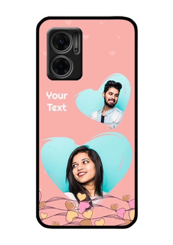 Xiaomi Redmi 11 Prime 5G Custom Glass Mobile Case - Love Doodle Design