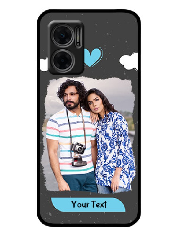 Custom Xiaomi Redmi 11 Prime 5G Custom Glass Phone Case - Splashes with love doodles Design