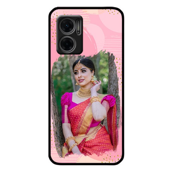 Xiaomi Redmi 11 Prime 5G Personalized Glass Phone Case - Gold Glitter Splash Design