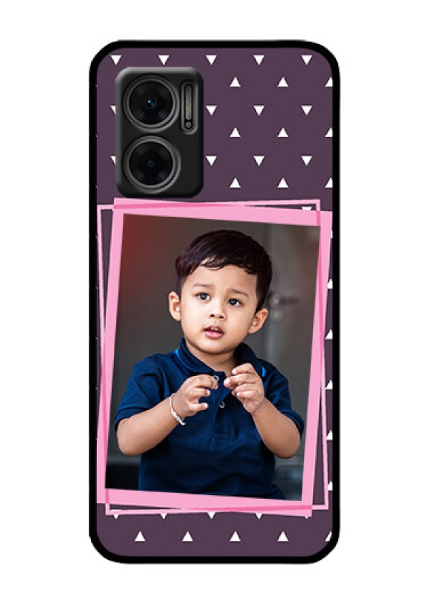 Xiaomi Redmi 11 Prime 5G Custom Glass Mobile Case - Triangle Pattern Dotted Design