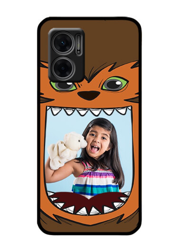 Xiaomi Redmi 11 Prime 5G Photo Printing on Glass Case - Owl Monster Back Case Design