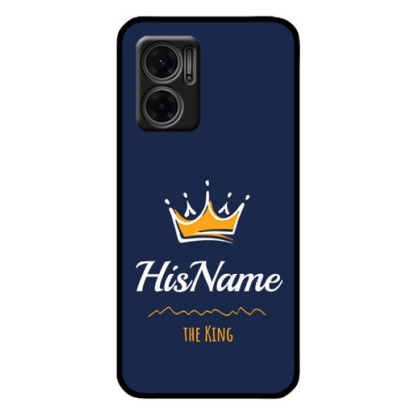 Xiaomi Redmi 11 Prime 5G Glass Phone Case King with Name Xiaomi Redmi 11 Prime 5G Glass Phone Case King with Name