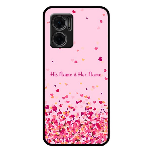 Xiaomi Redmi 11 Prime 5G Photo Printing on Glass Case - Floating Hearts Design