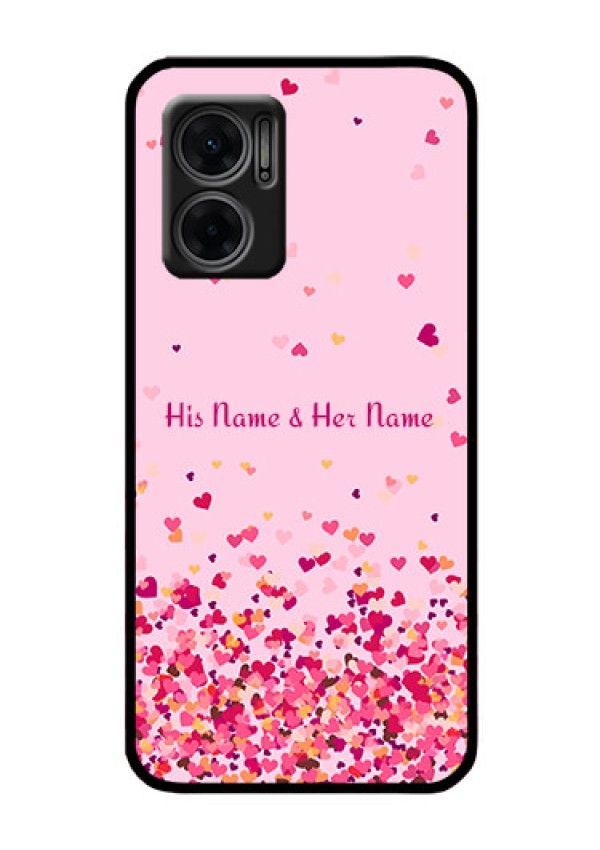 Xiaomi Redmi 11 Prime 5G Photo Printing on Glass Case - Floating Hearts Design
